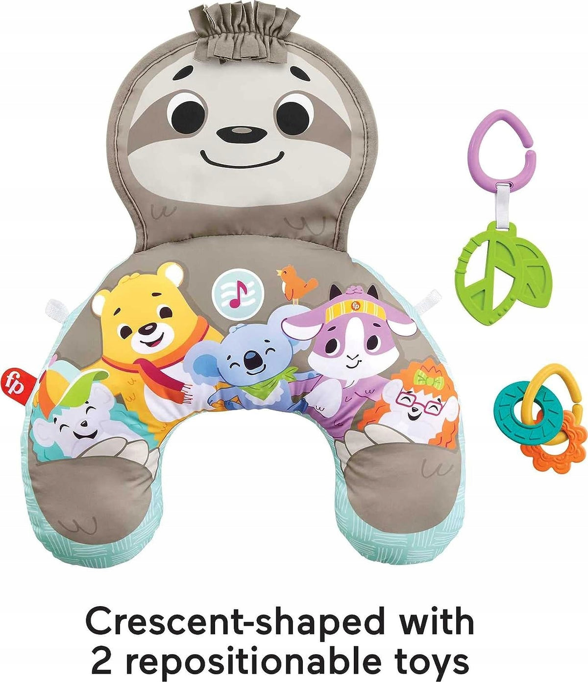 FISHER-PRICE Faultier-Bauchlagekissen Vibrationen + Musik