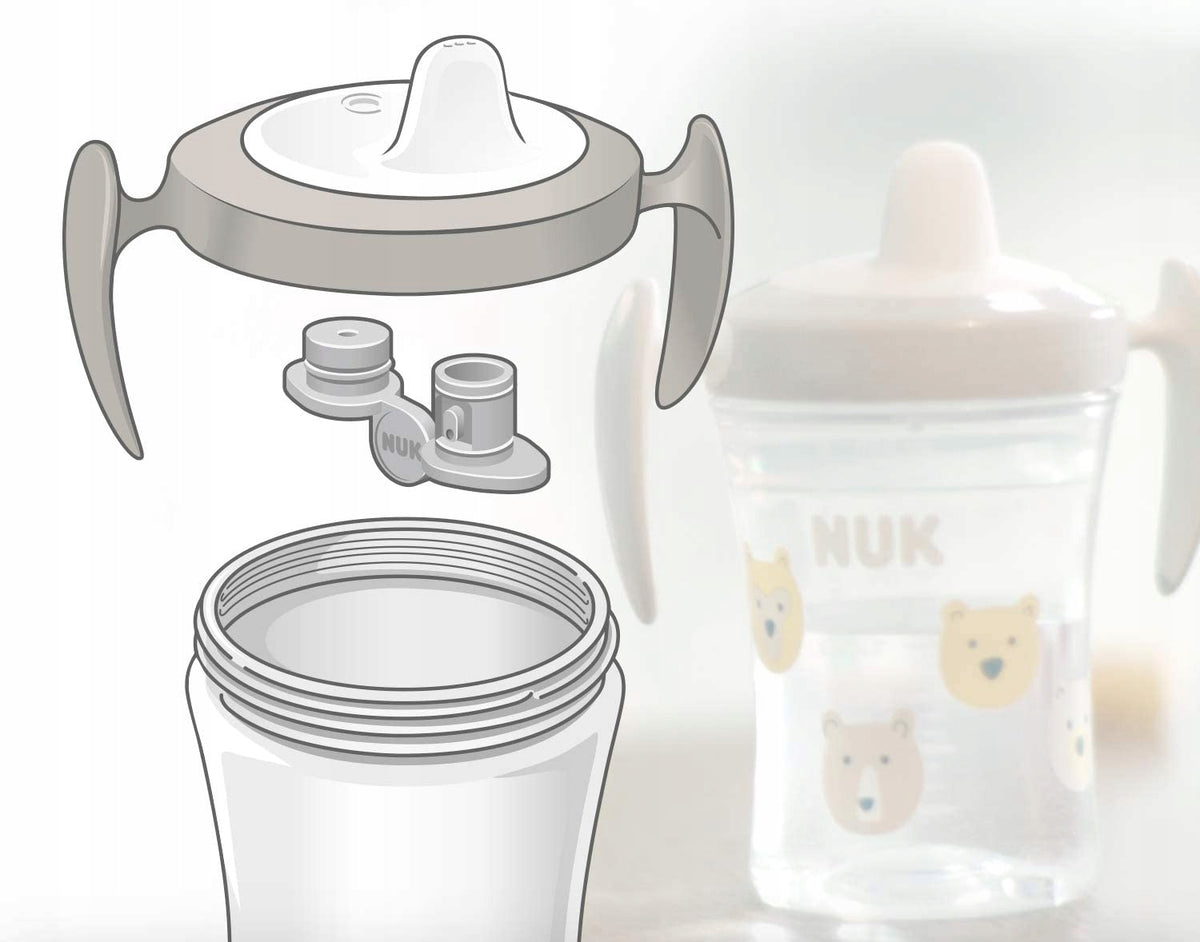 NUK Trainer Cup Auslaufsicherer Becher Löwe & Zebra 6 m+ 230 ml