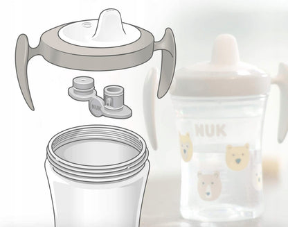 NUK Trainer Cup Auslaufsicherer Becher Löwe & Zebra 6 m+ 230 ml