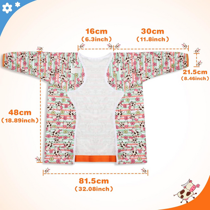 LENBEST Baby Lätzchen wasserdicht Ärmellätzchen Overall 6 Monate+
