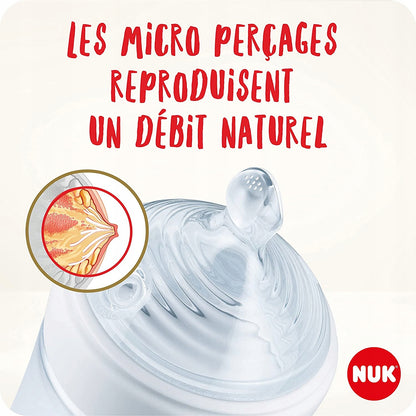 NUK Nature Sense Flaschenset 260 ml, 150 ml + Schnuller