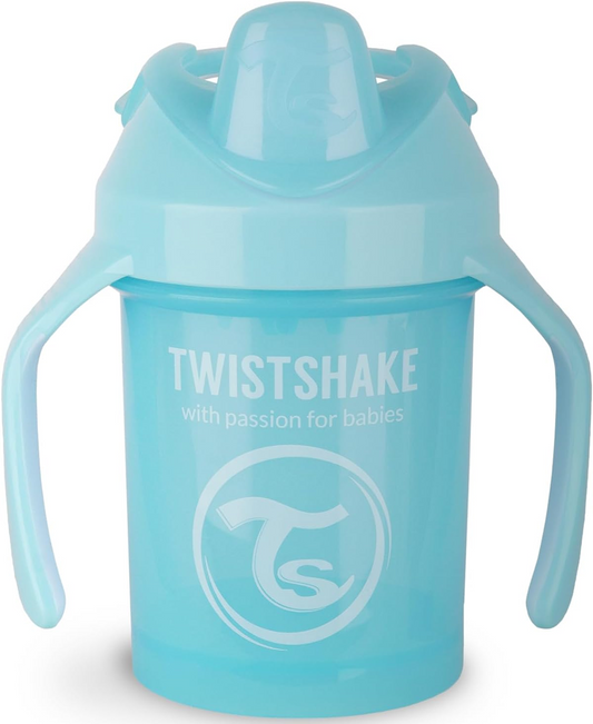 TWISTSHAKE Mini Cup Auslaufsicherer Becher mit Trinkschnabel und Mixer 230 ml 4 Monate+