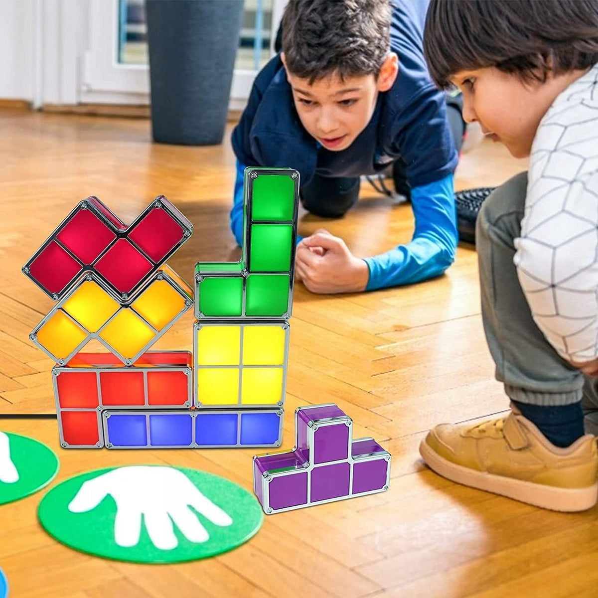 JUSTUP The Magic Block LED nočna lučka 7 elementov 7 barv TETRIS