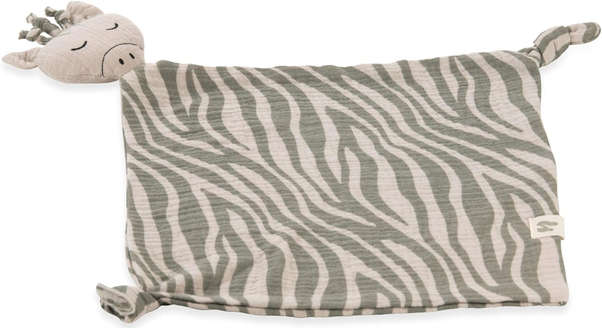 HAUCK Cuddle N Play musselinbamse, nusseklud 25 x 25 cm ZEBRA SAGE