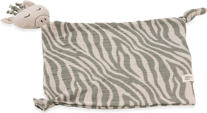 HAUCK Cuddle N Play musselinbamse, nusseklud 25 x 25 cm ZEBRA SAGE