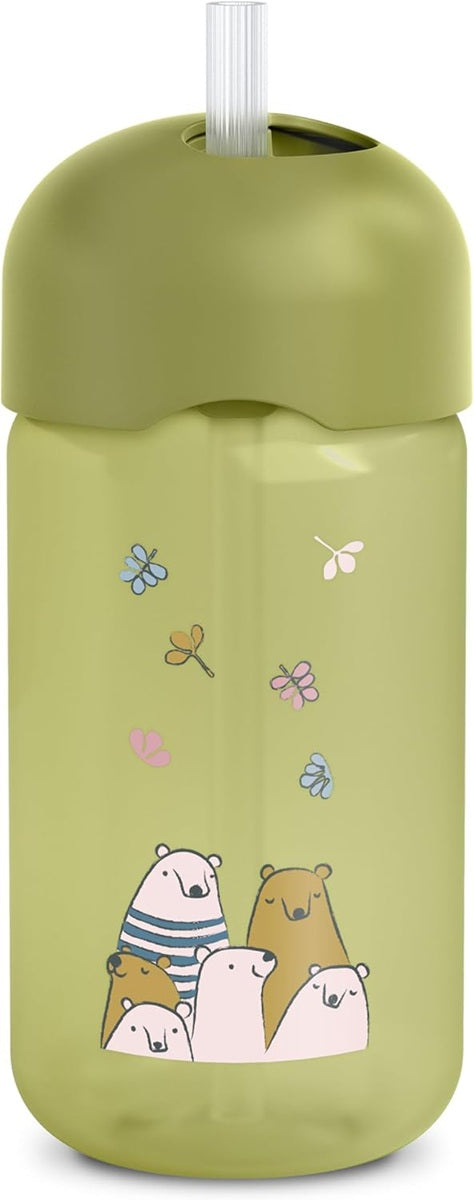 SUAVINEX Straw Trainer Cup nerozlievací pohár so slamkou 340 ml 18 m+