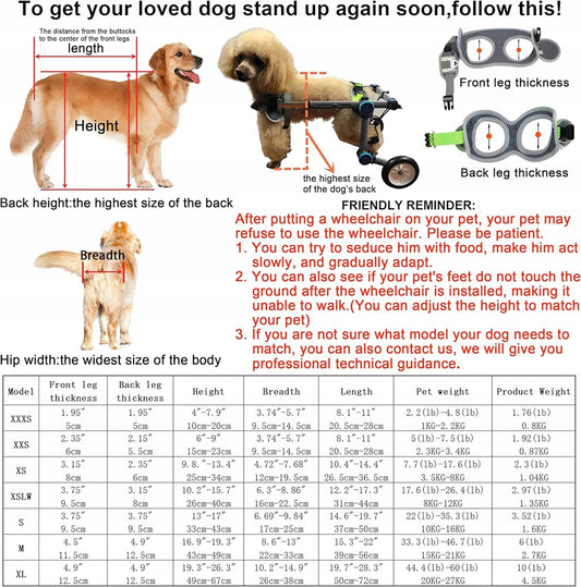 HOBEYHOVE sedia a rotelle per cani XXXS peso 1-2,2kg