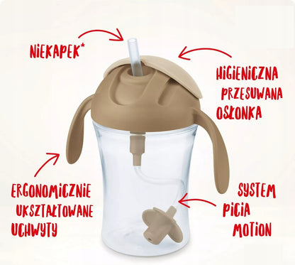 NUK Motion Cup NEKAPKÁČ s elastickou slamkou 8 m+