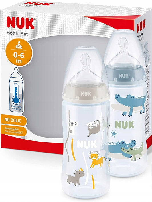 NUK No Colic zestaw butelek 2x 300 ml 0-6