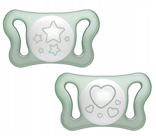 CHICCO MICRO PhysioForma πιπίλα x2 σιλικόνη 0-2μ ΦΩΣΦΟΡΙΖΕΙ