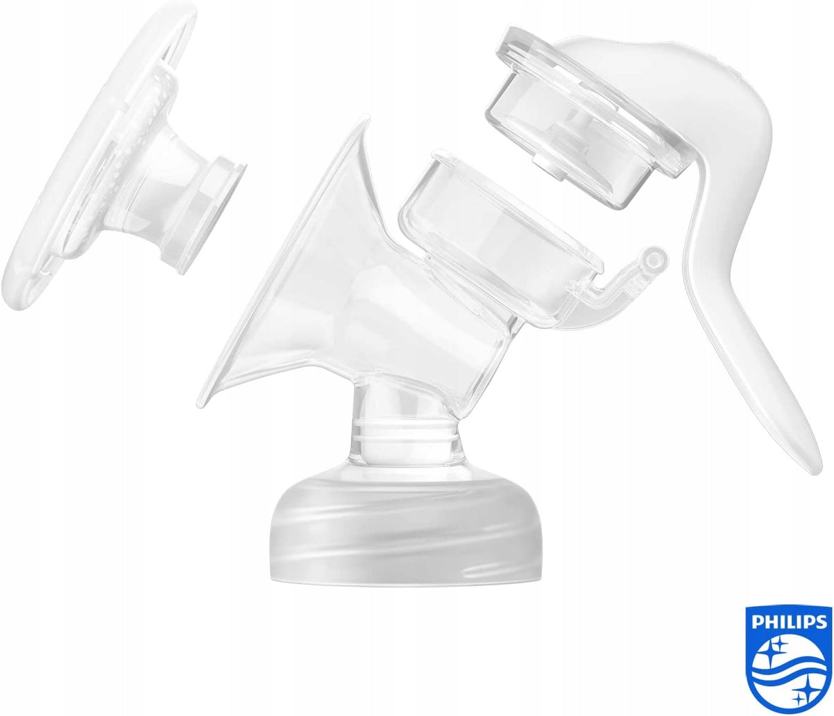 PHILIPS AVENT Natural SCF430/01 laktator ręczny biały, używany, z butelką Natural 125 ml i nakładką masującą