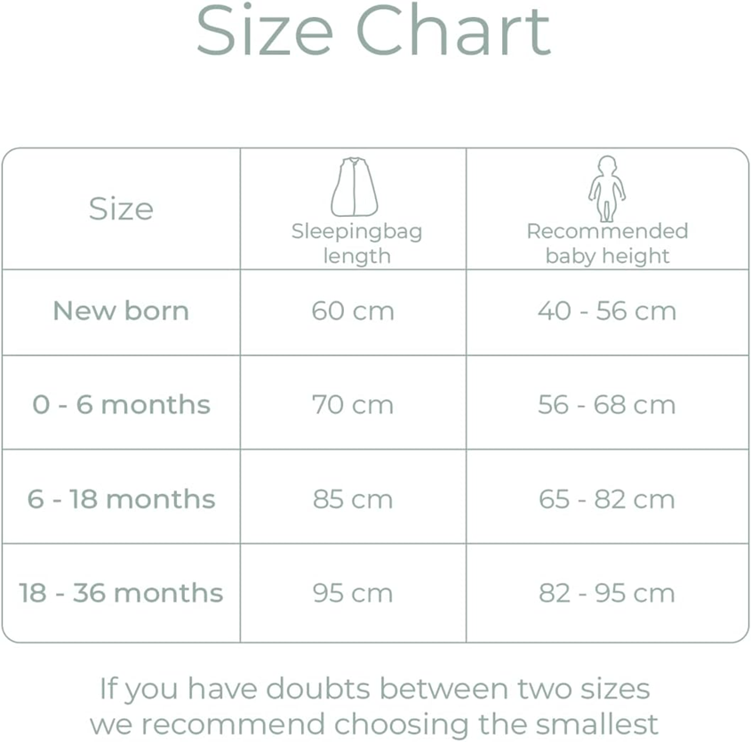 MOLIS&CO saco de dormir de verano 0,5 TOG para bebés 0-6 meses