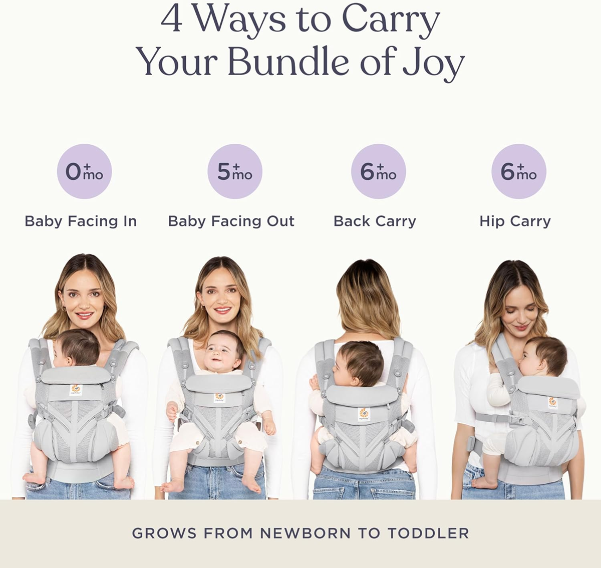 ERGOBABY OMNI 360 COOL AIR MESH portabebés ergonómico 3,2-20,4 kg