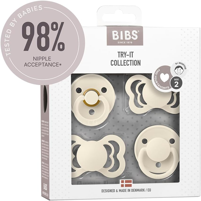 BIBS TRY-IT set de chupetes para bebés 6-18 meses