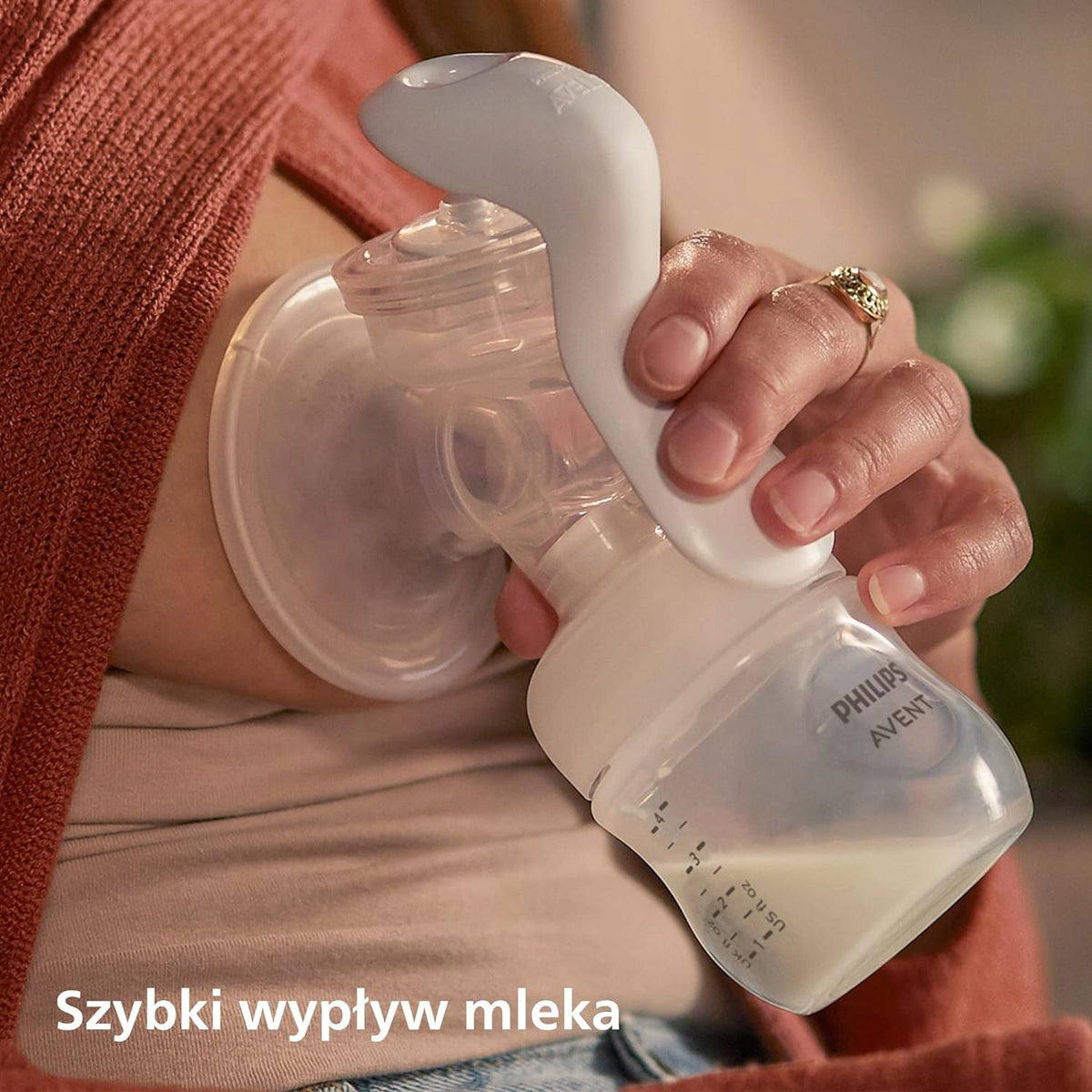 PHILIPS AVENT Natural SCF430/60 laktator ręczny +akcesoria, szybki wypływ mleka, butelka w zestawie