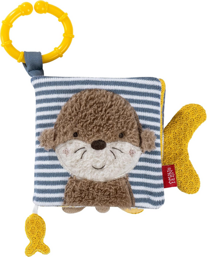 FEHN Libro sensorial Nutria Theo con espejo colgante 11 x 11 cm