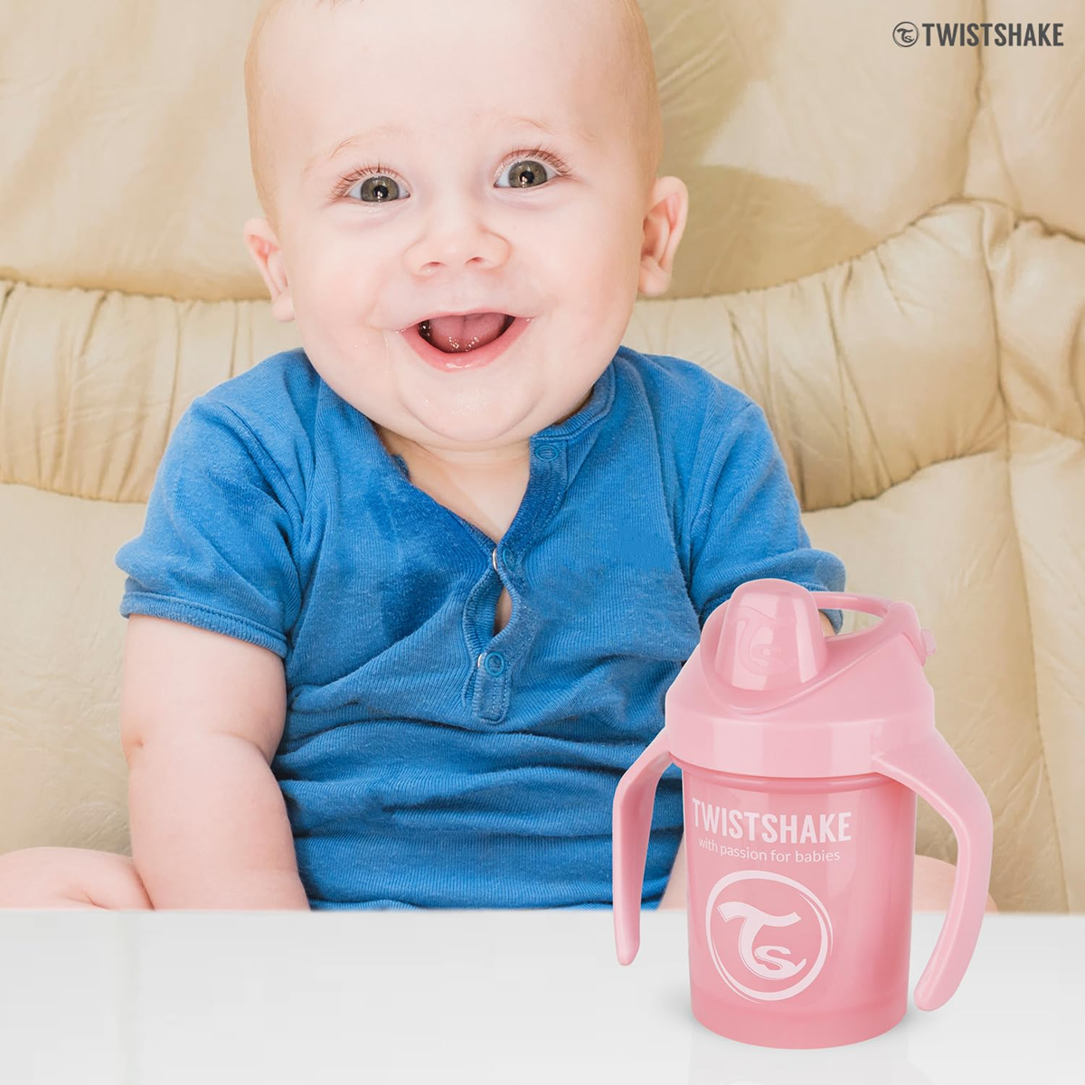TWISTSHAKE Mini Cup ποτήρι χωρίς διαρροές με στόμιο και μπλέντερ 230 ml 4 μηνών+