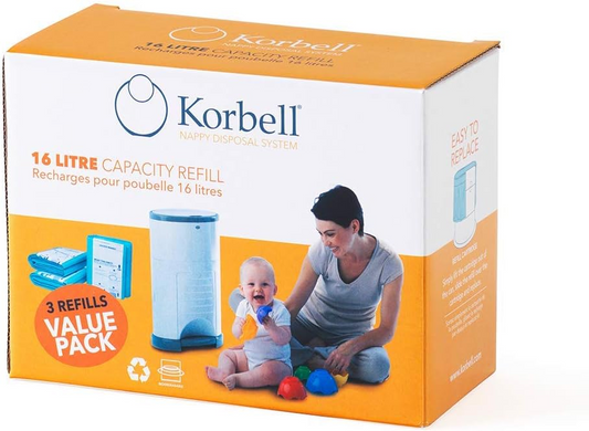 KORBELL ricariche per contenitore pannolini 16L 3x