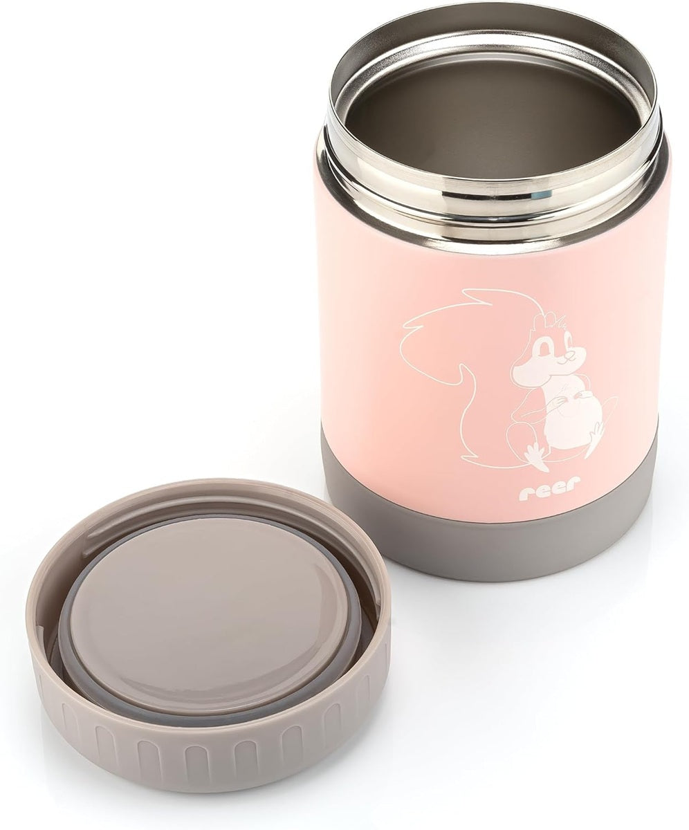 REER ColourDesign Edelstahl-Essensbehälter EICHHÖRNCHEN 300 ml