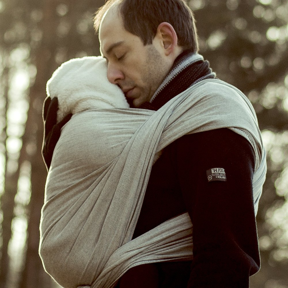 DIDYMOS chusta tkana do noszenia r.7 5,2m, beżowa, noszenie dziecka z przodu, 100% bawełna organiczna