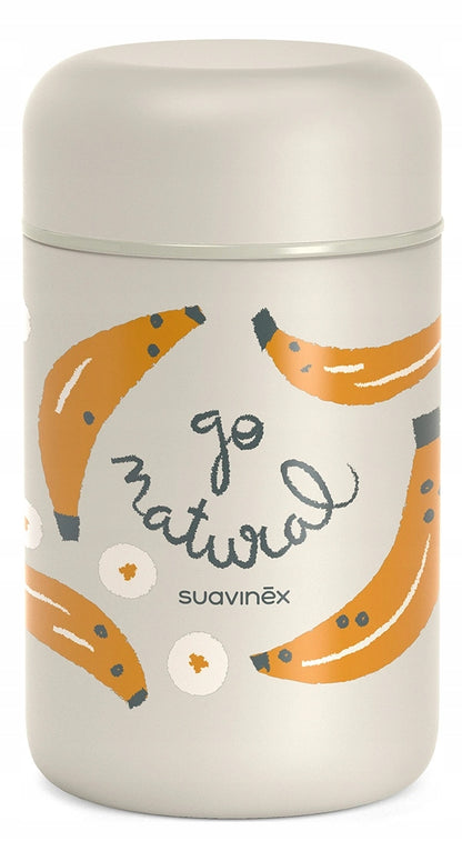 SUAVINEX Go Natural jeklena termo posoda za kosilo 400 ml