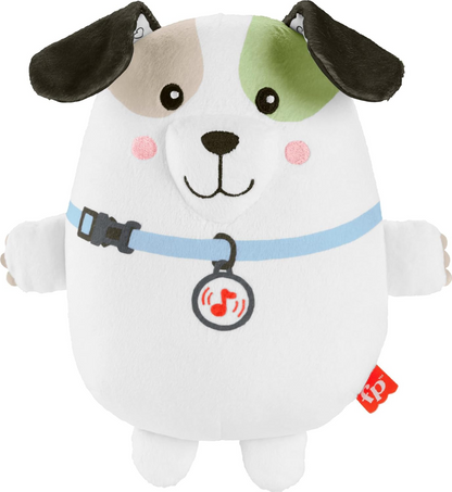 FISHER-PRICE Snuga Puppy peluche con melodías y vibraciones, perro 18 cm