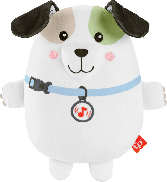 FISHER-PRICE Snuga Puppy peluche con melodías y vibraciones, perro 18 cm