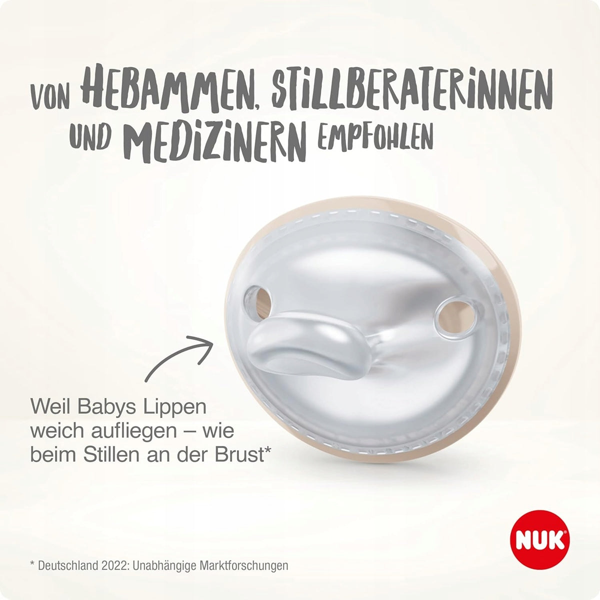 NUK MommyFeel duda za pomirjanje x2 0-9msc