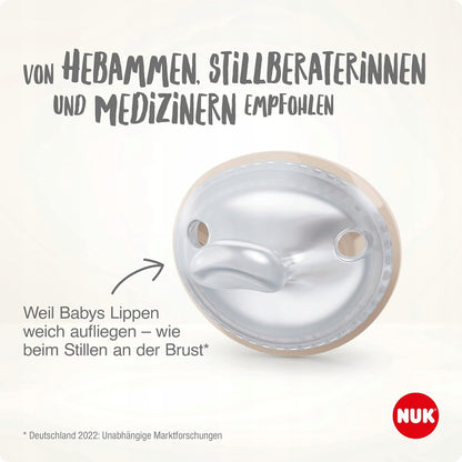 NUK MommyFeel duda za pomirjanje x2 0-9msc