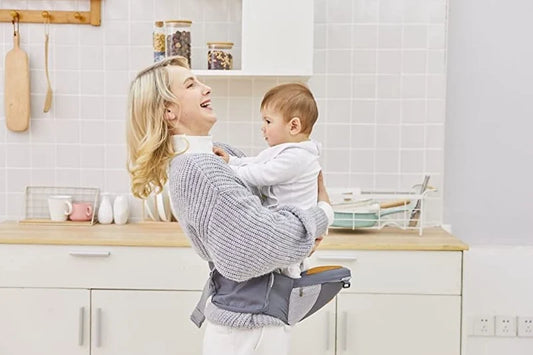 BESREY Babytrage mit Hüftsitz, ergonomisch, 6-in-1