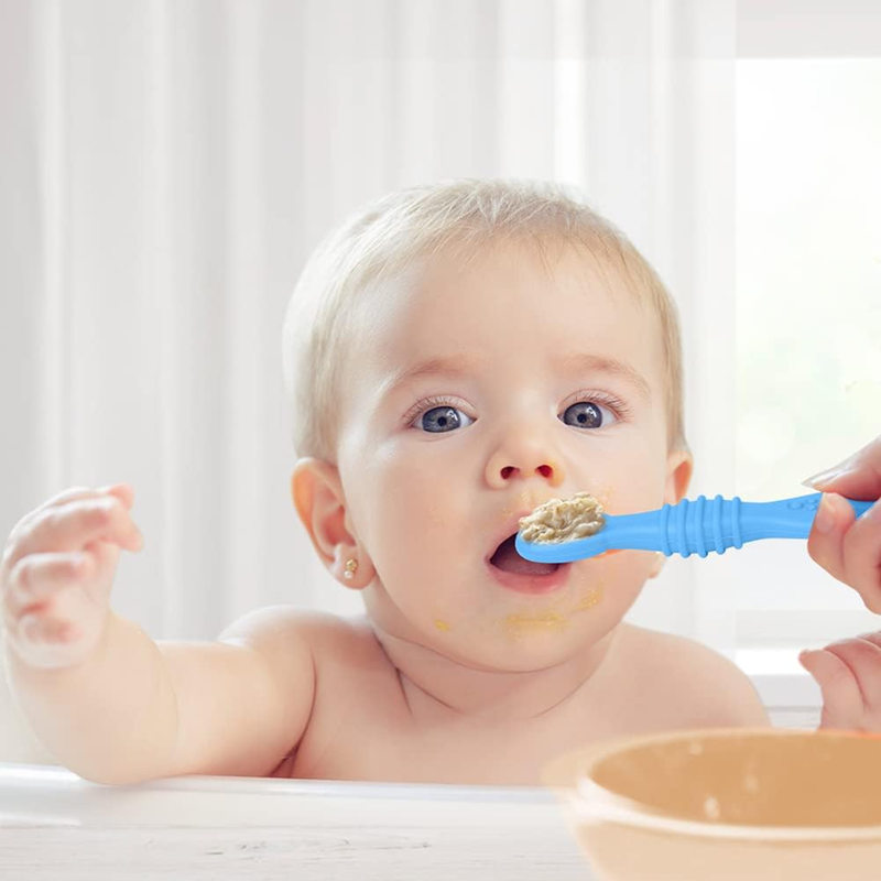 VICLOON komplet silikonskih žličk za gosto hrano, 4 kosi, 11 cm