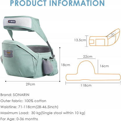 SONARIN portabebés asiento de cadera 0-36 meses