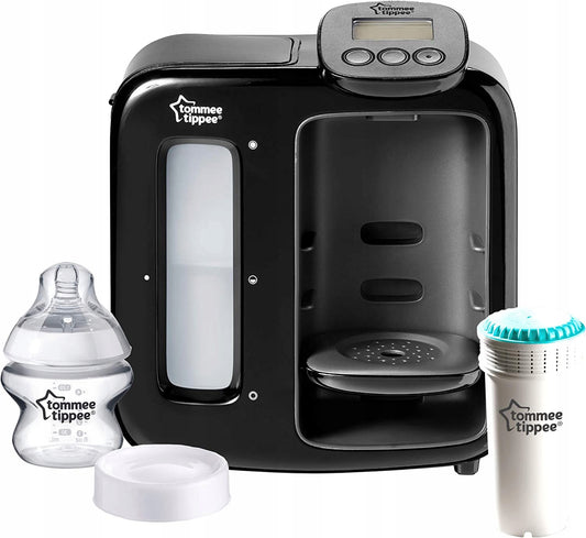 TOMMEE TIPPEE Perfect Prep EKSPRES Day&Night czarny podgrzewacz do mleka z butelką i filtrem