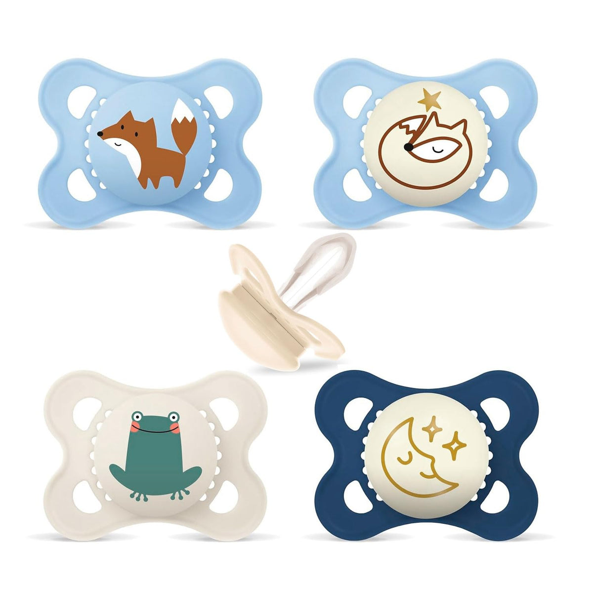MAM Original dude za pomirjanje Day&Night 0-6m x4 SVETLEČE