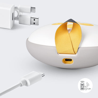 MEDELA SOLO laktator elektryczny 2-fazowy USB, biało-żółty, z ładowaniem USB i akumulatorem