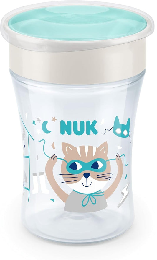 NUK Magic Cup lonček brez polivanja z ustnikom 360° 230 ml 8 m+