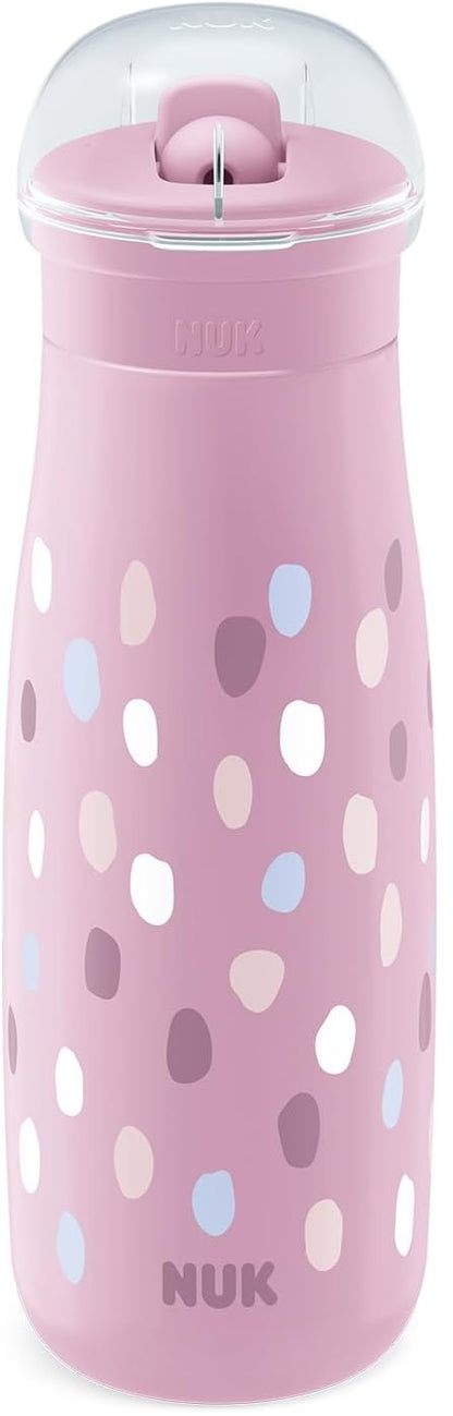 NUK Mini-Me Flip botella de acero con pajita y boquilla, 500 ml, 12 m+