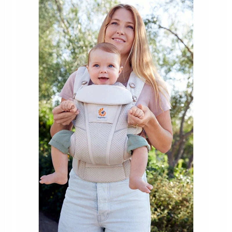 ERGOBABY OMNI BREEZE nosidełko ergonomiczne dla noworodka i dziecka, przewiewne nosidło z podparciem lędźwiowym
