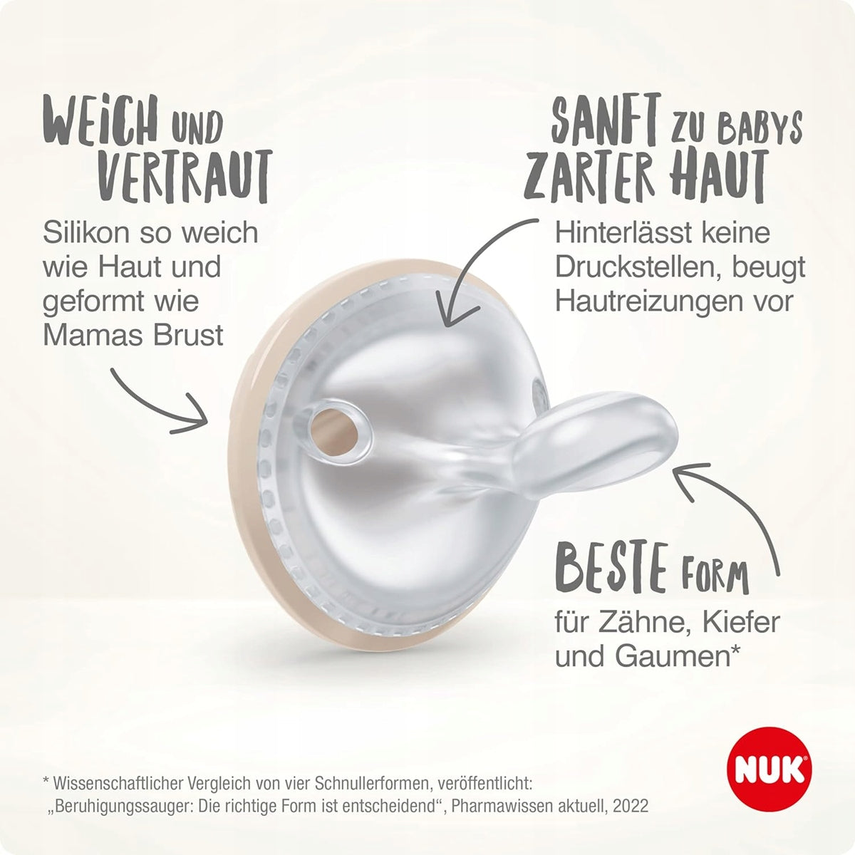 NUK MommyFeel duda za pomirjanje x2 0-9msc