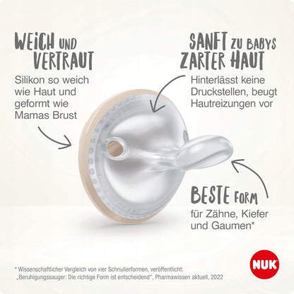 NUK MommyFeel duda za pomirjanje x2 0-9msc