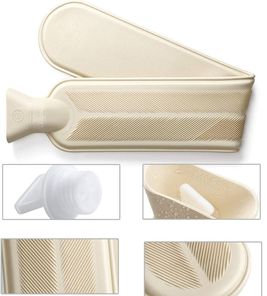 HOMEALEXA gumijast termofor za vodo 2 litra + mehka prevleka 72 cm