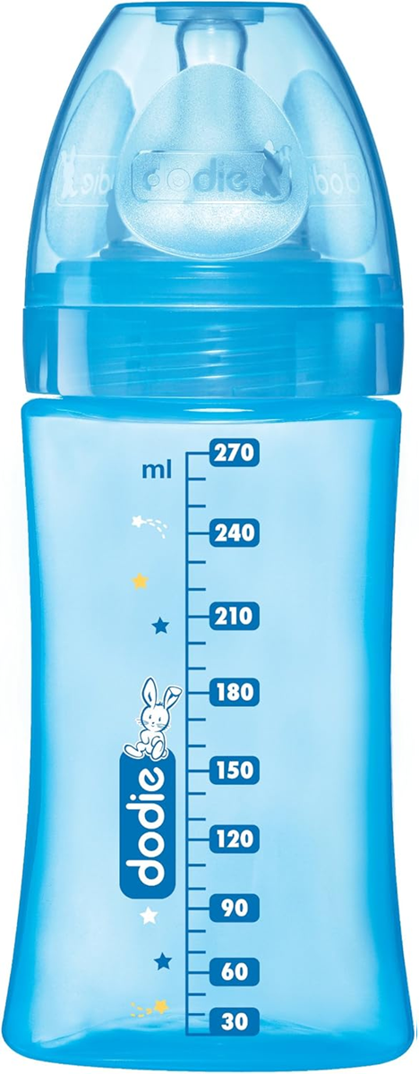 DODIE biberón 270 ml tetina 2 flujo medio 0-6 m CONEJO