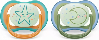 PHILIPS AVENT Chupetes Ultra Air Night x 2 18m+ con luz