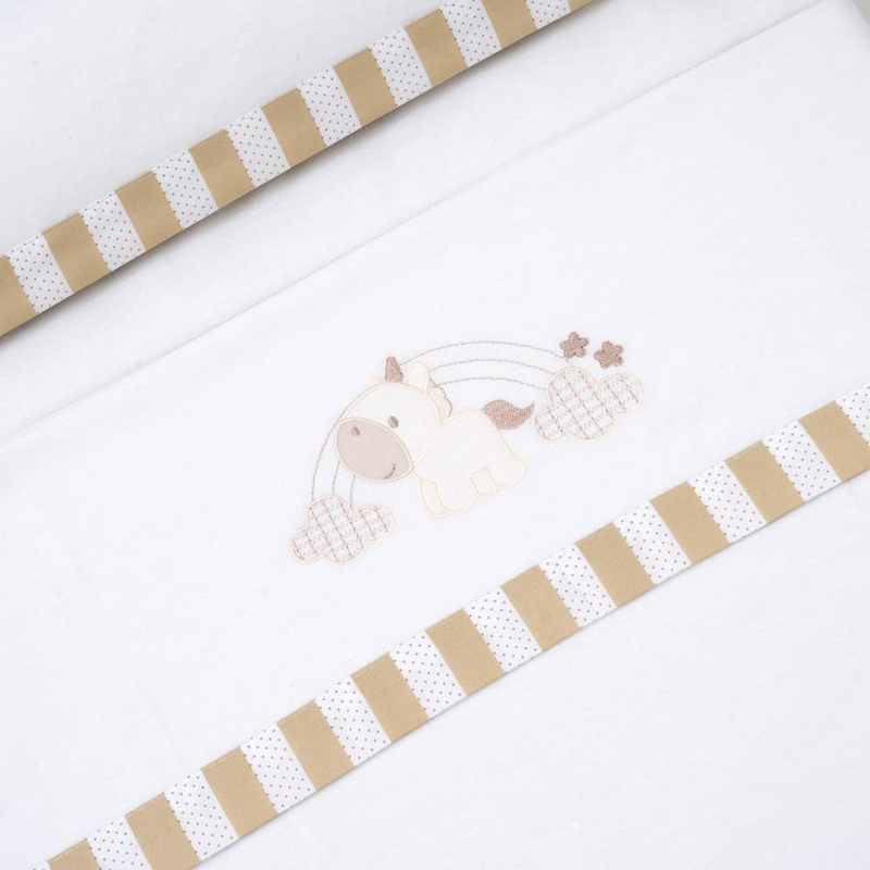 INTERBABY 3-delni komplet posteljnine 60x120 / 40x60 / 110x155