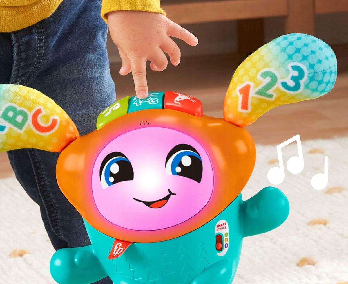 FISHER-PRICE interaktywny DJ HUPFI śpiew taniec 75 aktywności J. NIEMIECKI, edukacyjna zabawka muzyczna
