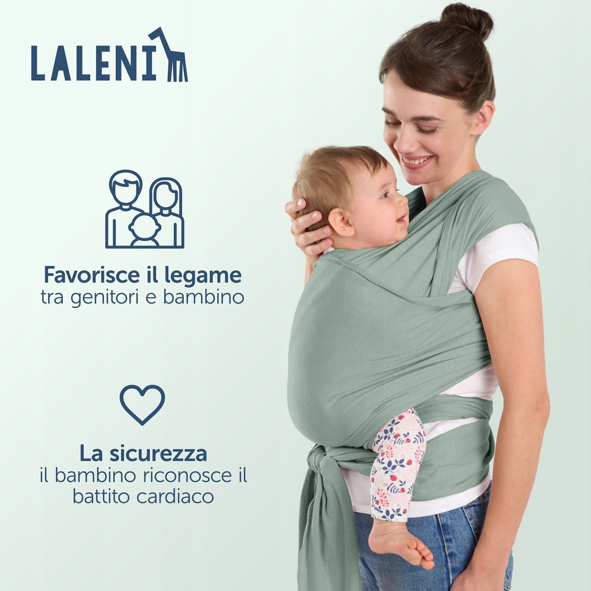 LALENI fular portabebés ergonómico para llevar bebés hasta 15 kg