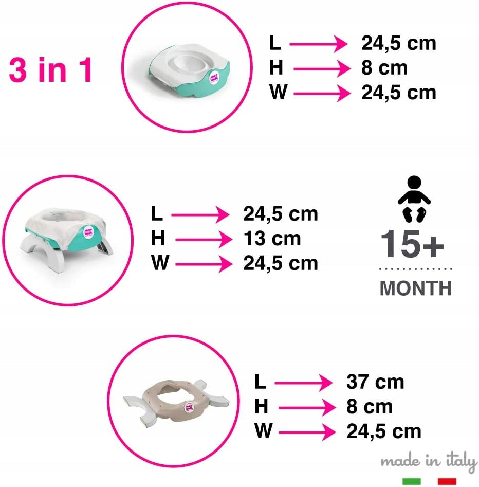 OK BABY 3in1 Reise-Töpfchen Toilettensitz + Beutel