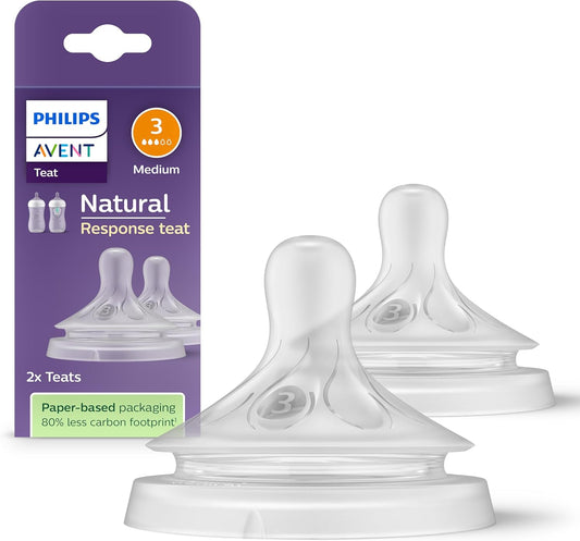 Philips Avent Natural Response nastavek za stekleničko (3) 1m+ x2