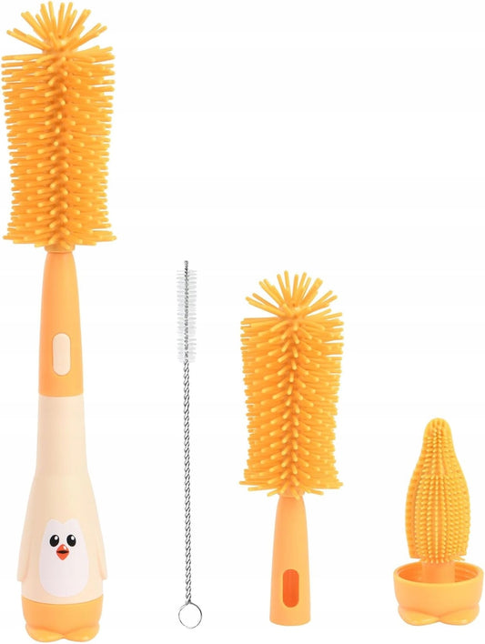 VICLOON 3 in 1 spazzole in silicone per la pulizia di biberon, tettarelle e cannucce 28cm