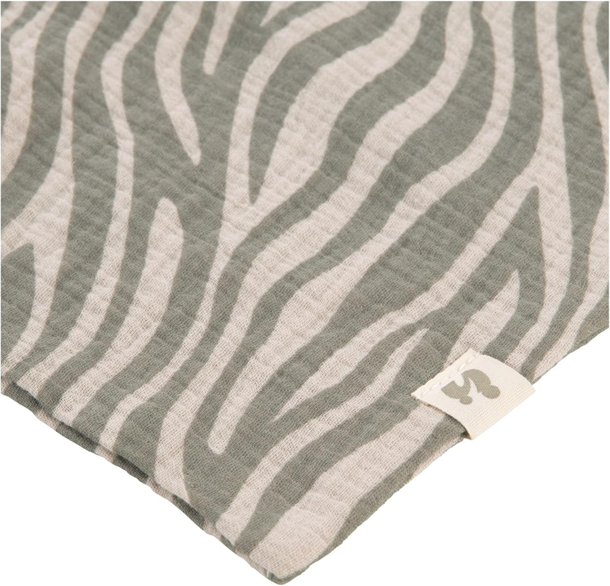 HAUCK Cuddle N Play musselinbamse, nusseklud 25 x 25 cm ZEBRA SAGE